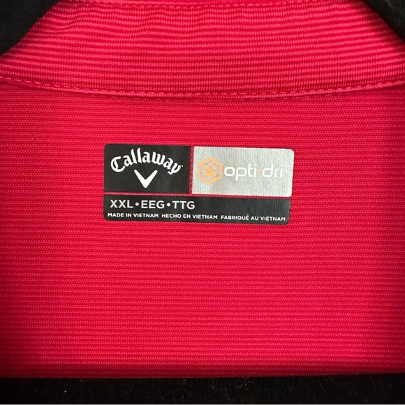 Callaway Opti Dri Men’s Short Sleeve micro Striped Golf Polo Size XXL GUC - Picture 3 of 9